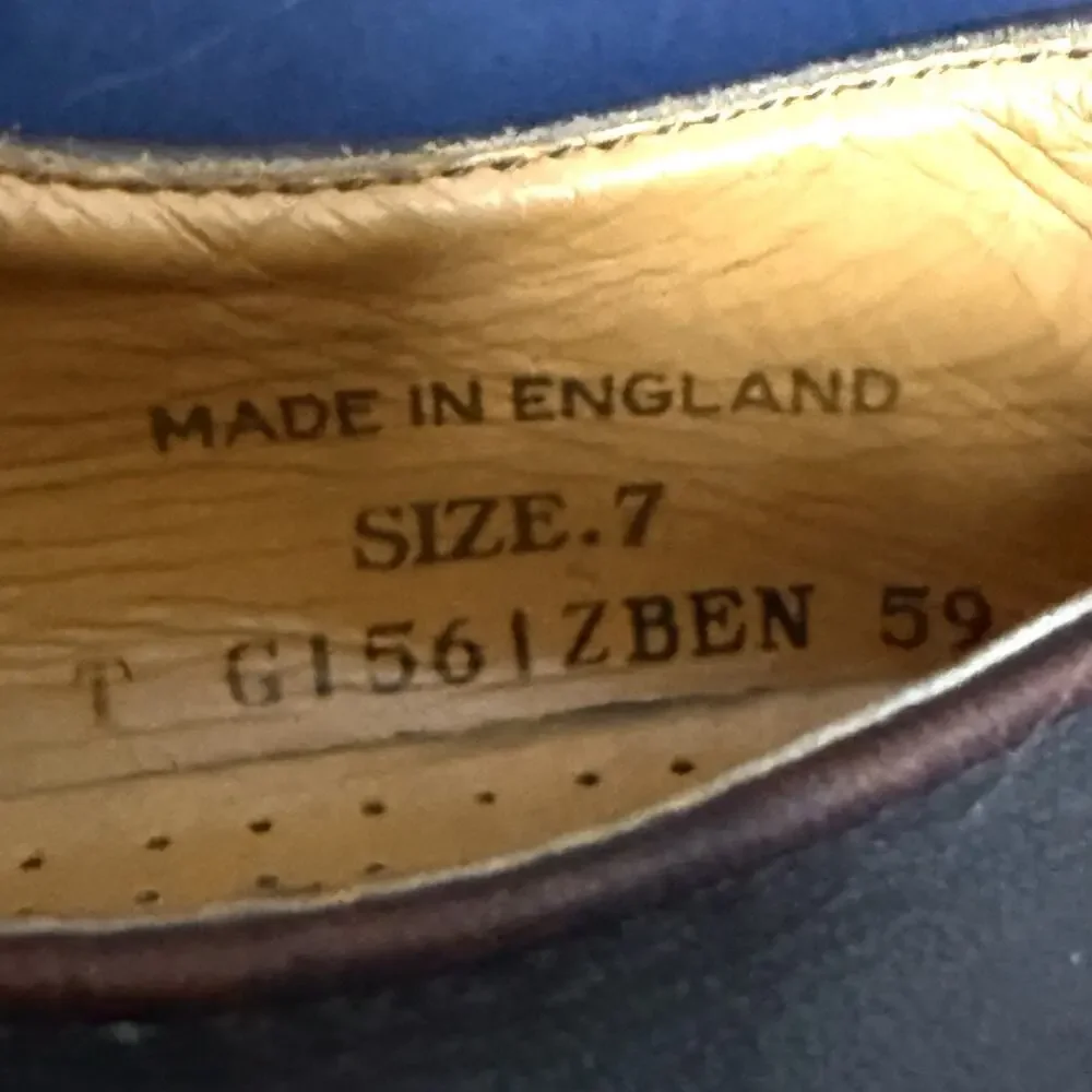 Dr Martens Y2K Leather Oxford Shoes‎ Mens Sz 7 UK Made in England Vtg 1561 Brown